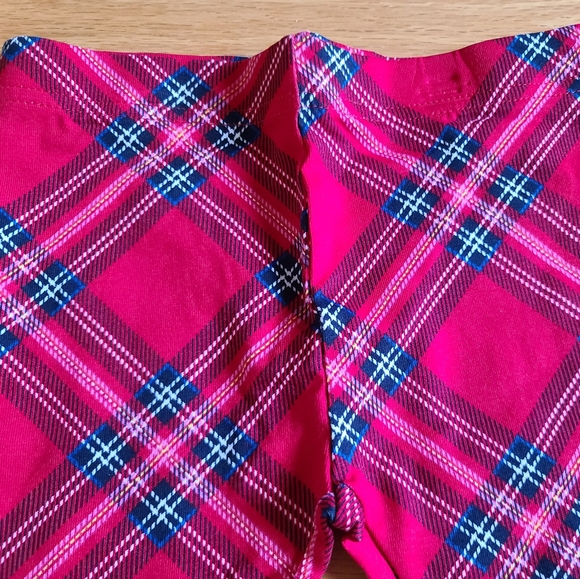 George Plaid Design Leggings, 4T, Red - Picture 2 of 6